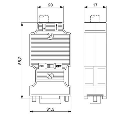 Phoenix Contact SUBCON-PLUS-ARCNET/AX/SC038 D-SUB Bus Connector per le reti industriali