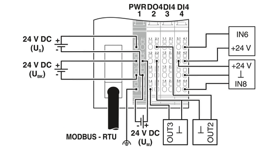 Accoppiatore di bus di contatto Phoenix IL MOD BK DI8 DO4-PAC adatto alle esigenze del cliente