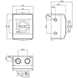 3LD2565-0TB51 Dispositivi di base per la disconnessione di interruttori per la distribuzione di energia industriale