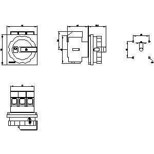 PLC versatile 3LD2804-0TK51 Dispositivi di base di disconnessione di interruttore per varie applicazioni