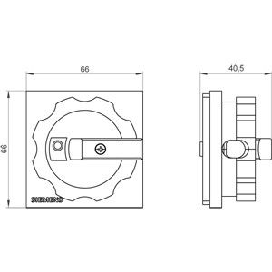 3LD9224-3B Meccanismo di funzionamento rotativo e interruttore accessorio 3LD2 per un'installazione facile