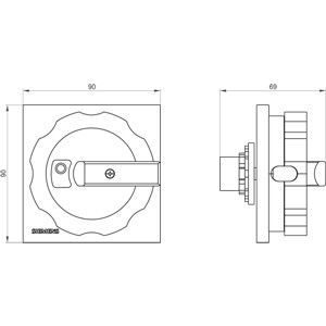 PLC 3LD9284-3D Attuatore rotativo in rosso/giallo per un posizionamento regolare e preciso