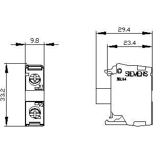 Montaggio anteriore Siemens 3SU1401-1BH40-1AA0 modulo LED SIRIUS ACT con terminale a vite