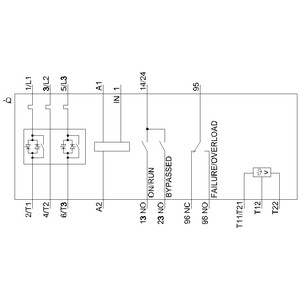 Siemens 3RW4047-1TB04 55kw 3RW40 Soft Starter con bypass e protezione motore termistor Dimensione S3
