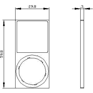 Siemens 3SU1900-0AQ10-0AA0 SIRIUS ACT 22mm Quadrato Colla di montaggio portaetichette per piastra etichetta