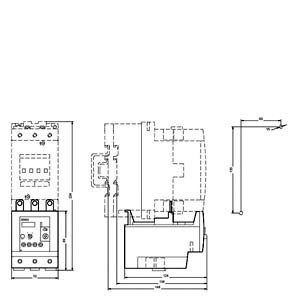 Siemens 3RU5146-4HB0 Relè di sovraccarico 80 100 A Dimensione S3 Classe 10 Relè di tensione sigillata