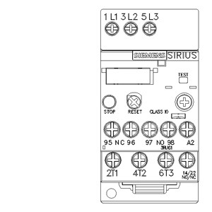 Siemens 3RU6116-1CB1 Relai di sovraccarico 11...16 A Dimensione S00 Classe 10 per motore autonomo
