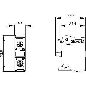 Montaggio anteriore 1NO terminale a vite Siemens 3SU1400-1AA10-1BA0 modulo di contatto SIRIUS ACT