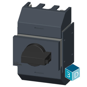 Siemens 3KD0232-2KG20-3 Interruttore di disconnessione dell'albero con funzionamento frontale 3 poli Ti-grigio