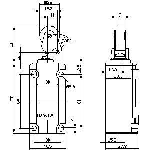 Interruttore di posizione Siemens 3SE5112-0CE01 ad alta funzionalità con leva a rulli
