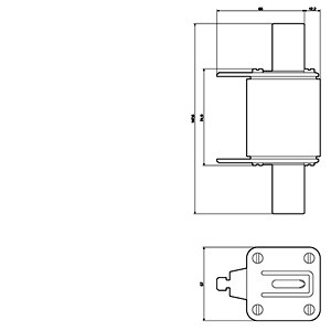 3NA3360 LV HRC Fuse Link GL/GG con manopole di presa e indicatore anteriore Dimensione 3 AC 500V/DC 440V