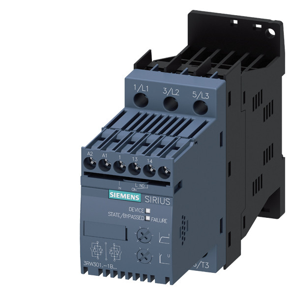 Motor Soft Starter 3RW3018-1BB14 PLC 3RW30 Dimensione S00 con bypass e terminali a vite
