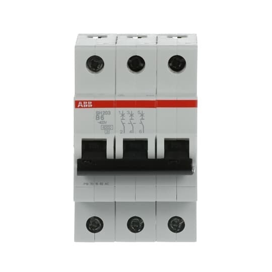 MCB SH203-B6 Interruttore in miniatura Frequenza nominale Hz 50 Numero di polo 3 6 A