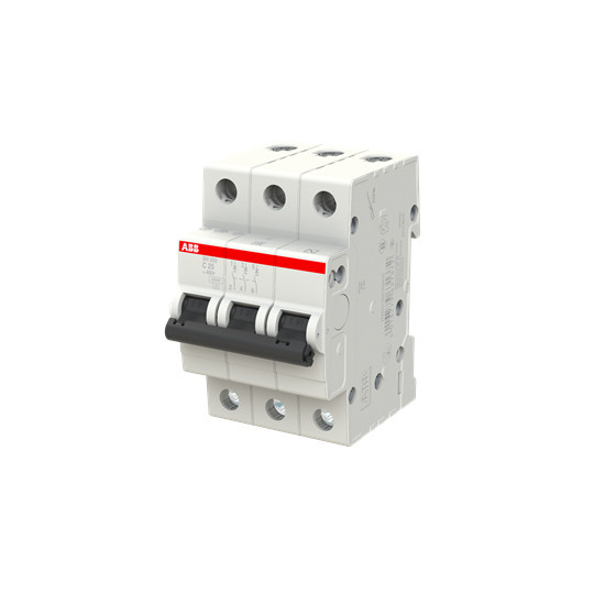 220V MCB SH203-C25 Interruttore di circuito in miniatura 3P C 25A Voltaggio nominale 220V BCD Curva C