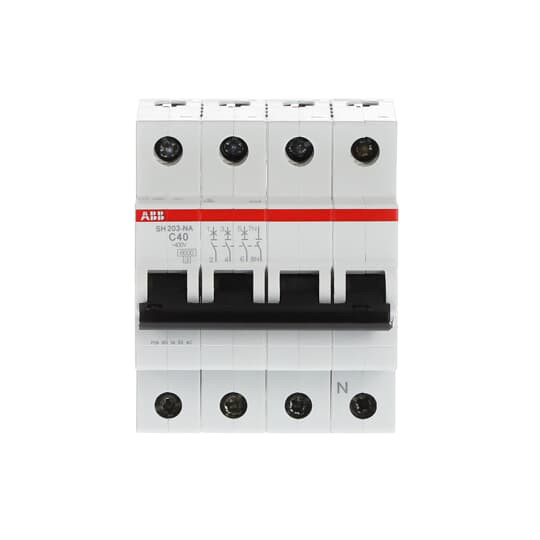 MCB SH203-C40NA Interruttore di circuito in miniatura 3 NP C Frequenza nominale Hz 50 40A Corrente nominale