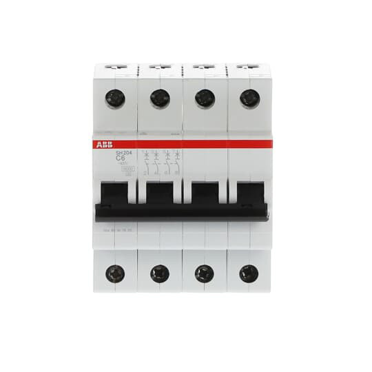 MCB SH204-C6 Interruttore in miniatura 4P C 6A Corrente nominale 20A Voltaggio nominale 220V