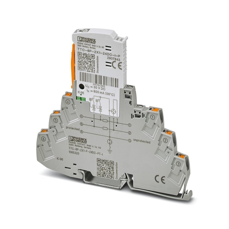 1065320 TTC-6P-2X1-F-24DC-PT-I Phoenix Contact Surge Protector 4 Polo Corrente nominale di scarica 2.5
