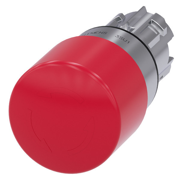PLC 3SU1050-1GB20-0AA0 Metal brillante non illuminato arresto di emergenza spingere azionamento del grilletto per il sicuro