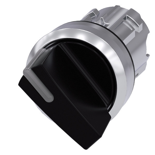 3SU1052-2BF10-0AA0 Maniglia corta lucida in metallo 2 posizioni mantenuto Nero Sirius ACT Selector Switch