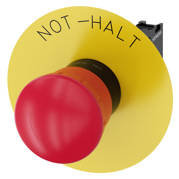 Durable 3SU1100-1HB20-1CH0 Emergency Stop Push Trigger Action SIRIUS ACT Complete Unit Mushroom Push Button