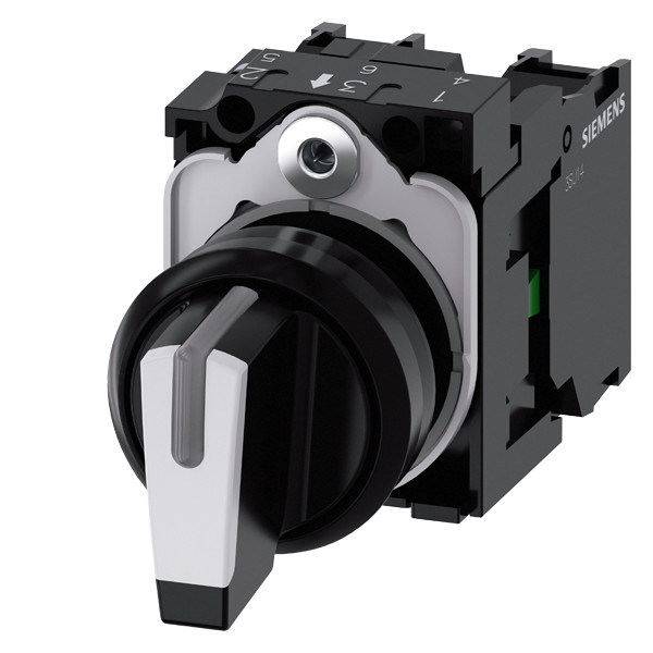 3SU1100-2BL60-1NA0 Interruttore di selezione in plastica a manico corto per unità completa SIRIUS ACT