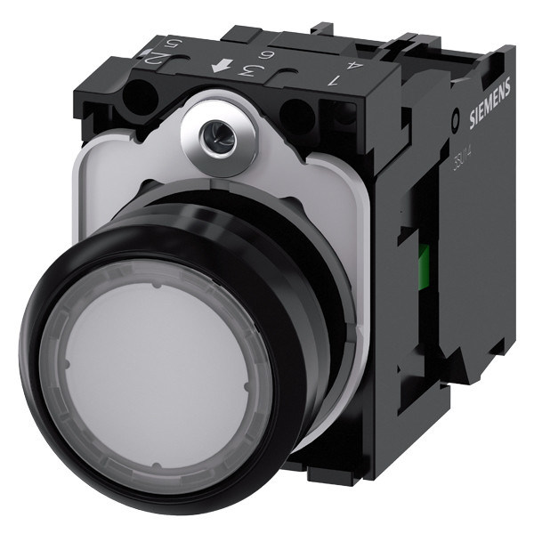 3SU1102-0AB70-1BA0 SIRIUS ACT Pulsante completo per pulsante piatto illuminato in plastica