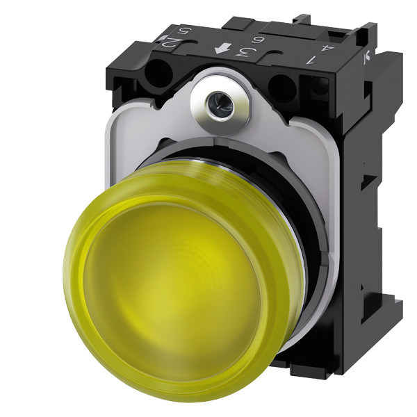 Lenti lisce 24V AC/DC Metallo lucente illuminato luce pilota per SIRIUS ACT unità completa
