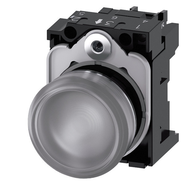 Lente liscia 24V AC/DC PLC 3SU1152-6AA70-1AA0 SIRIUS ACT Metal Shiny Pilot Light