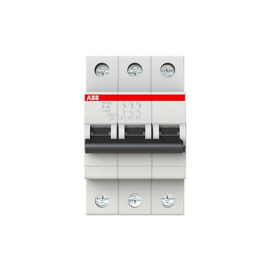 MCB SH203-B40 Interruttore in miniatura 3P B 40A BCD Curva B Frequenza nominale Hz 50 Facile