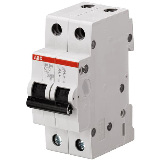 Disegno compatto MCB SH202-D25 Miniatur circuit breaker 2P D Corrente nominale 25A 220V