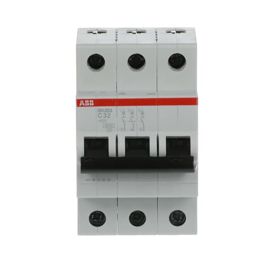 MCB SH203-C32 Interruttore di circuito in miniatura 3P C 32A Voltaggio nominale 220