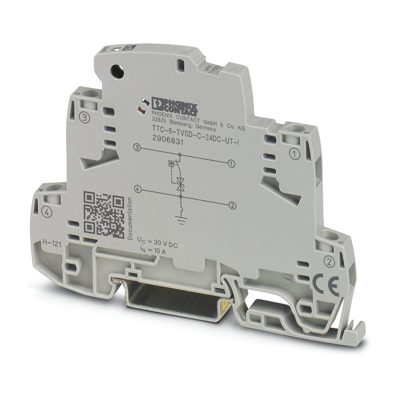 TTC-6-TVSD-C-24DC-UT-I Phoenix Contact Surge Protector 2 Pole Tensione nominale 24 V DC