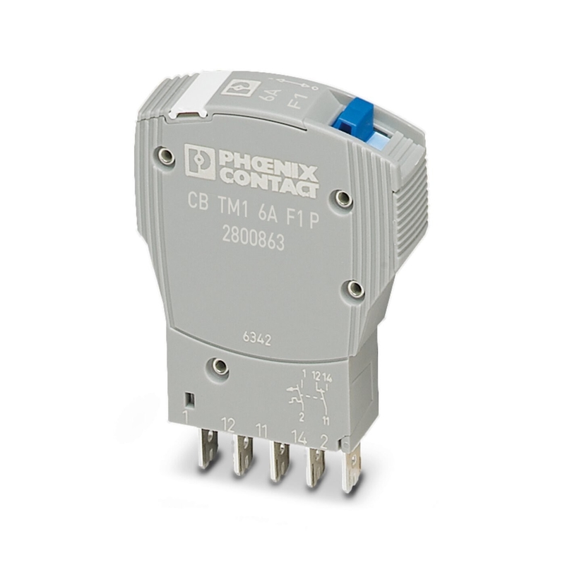 Connessione Phoenix TM1 6A F1 P Dispositivo termomagnetico interruttore di circuito 50V DC 5 poli