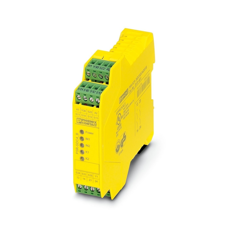 2981486 PSR-SCP-24DC/SDC4/2X1/B Relai di sicurezza di contatto Phoenix con teoria del relè di tensione