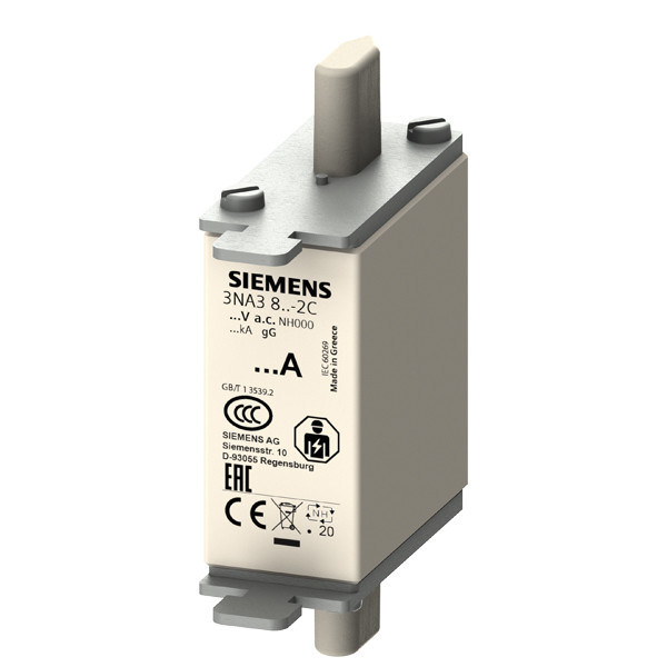 PLC 3NA3810-2C LV HRC Fuse Link GL/GG con indicatore frontale Dimensione 000 500V Protezione