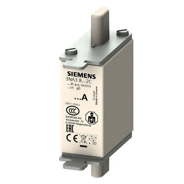 PLC 3NA3814-2C LV HRC Fuse Link GL/GG con indicatore anteriore Dimensione 000 Facile da installare