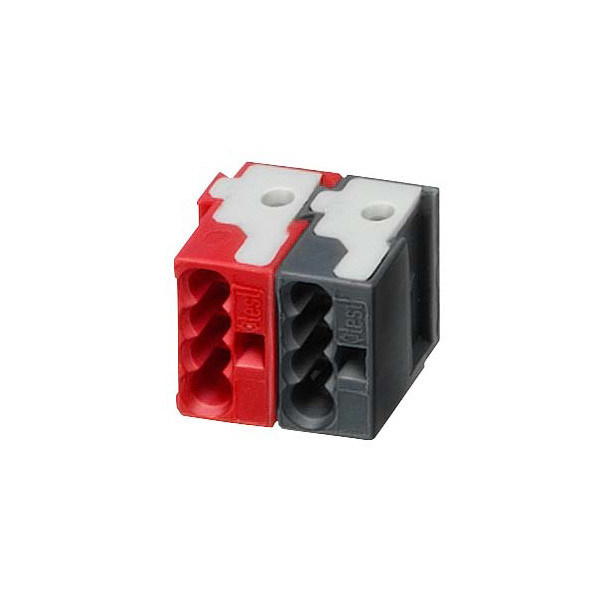 PLC a due poli 5WG1193-8AB01 Terminal di autobus con 4 connettori in rosso/grigio scuro