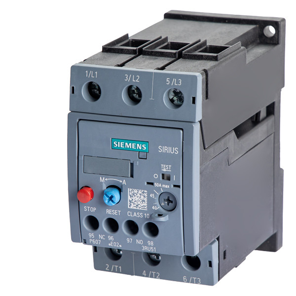 Siemens 3RU5136-4GB1 Relay di sovraccarico 40...50 A dimensione S2 classe 10 sigillato per il Relay di tensione