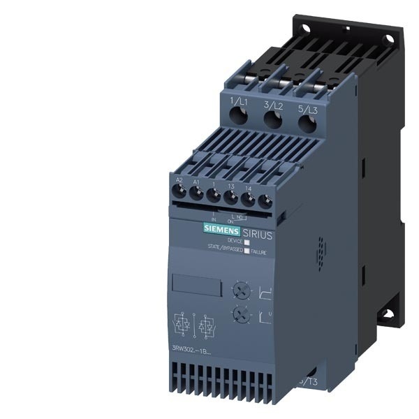 3RW3026-2BB04 Siemens Soft Starter S0 Dimensioni terminali a vite Aumento dell'efficienza di bypass